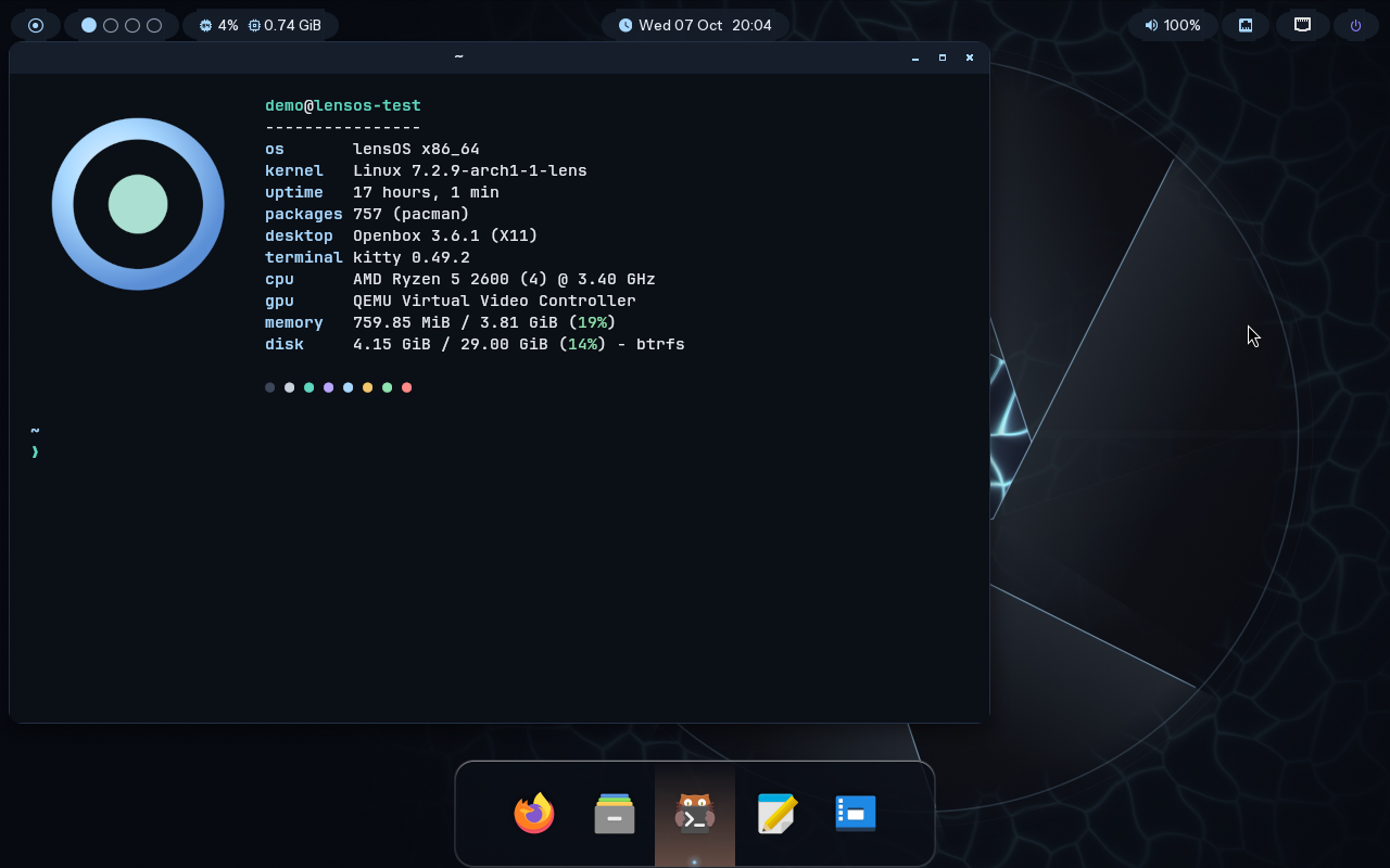 the lensOS openbox edition